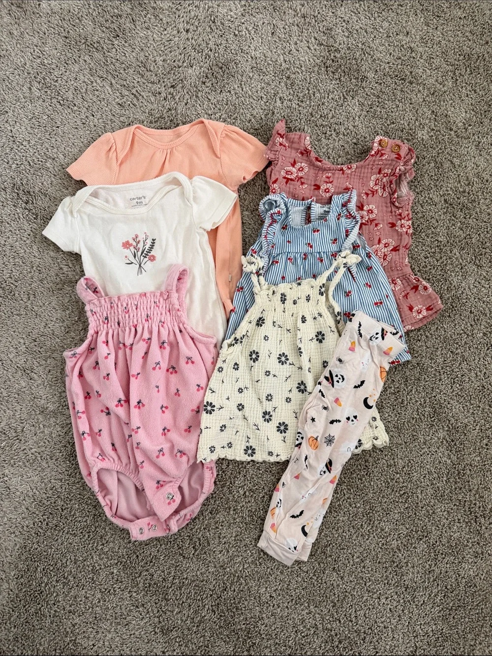Baby Girl 7 Piece Clothing Bundle - Sizes 9-18 Mo